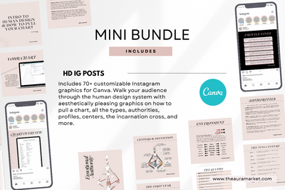 Digital Mini Bundle: Human Design Canva Templates INSTAGRAM POSTS