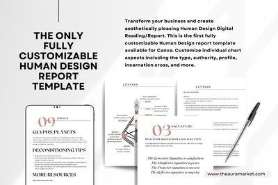 Digital Ultimate Human Design and Gene Keys Canva Templates Bundle