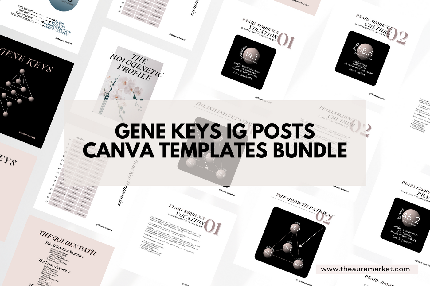 Digital Ultimate Human Design and Gene Keys Canva Templates Bundle